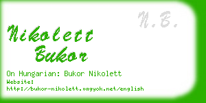 nikolett bukor business card
